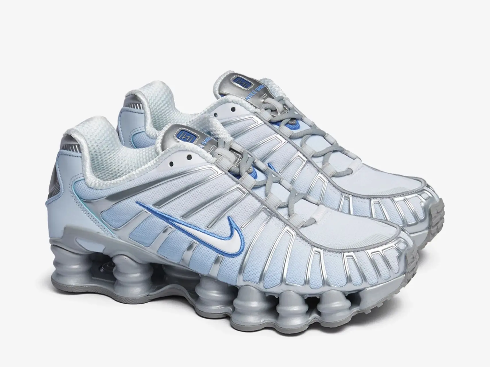 Nike shox Tl Plateadas y Azules