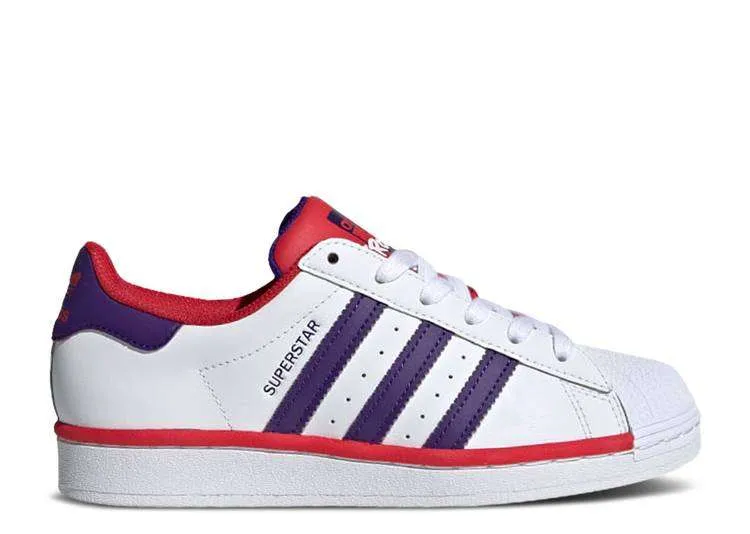 ADIDAS SUPERSTAR 'WHITE COLLEGIATE PURPLE SCARLET'