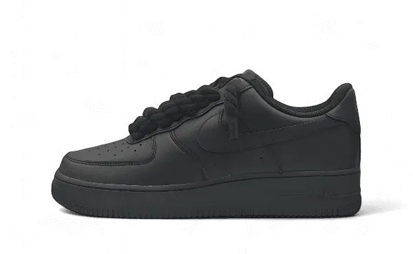 AF1 BLACK - BLACK ROPE LACES