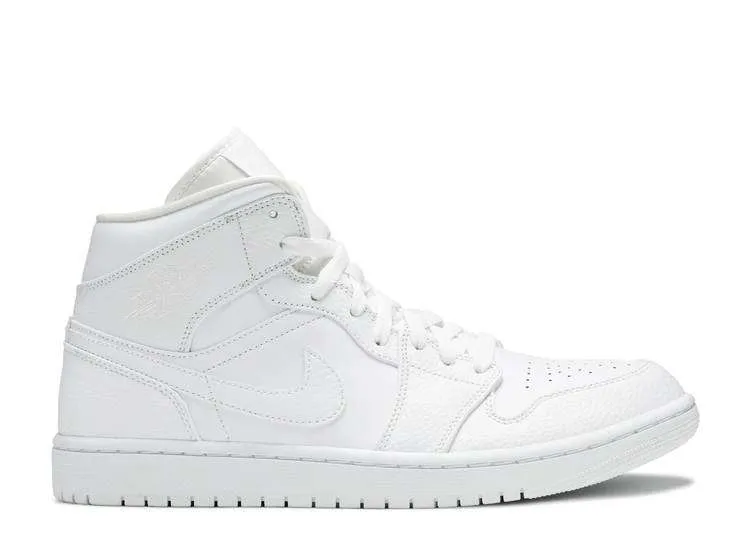 AIR JORDAN 1 MID 'TRIPLE WHITE'