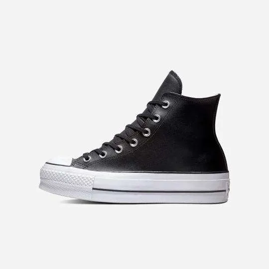 Converse All Star- Platform Leather Negras - Imagen 2