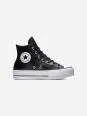 Converse All Star- Platform Leather Negras - Imagen 3