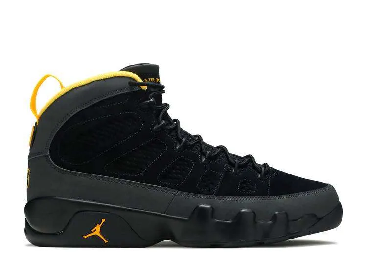 JORDAN RETRO 9 'DARK CHARCOAL UNIVERSITY GOLD'